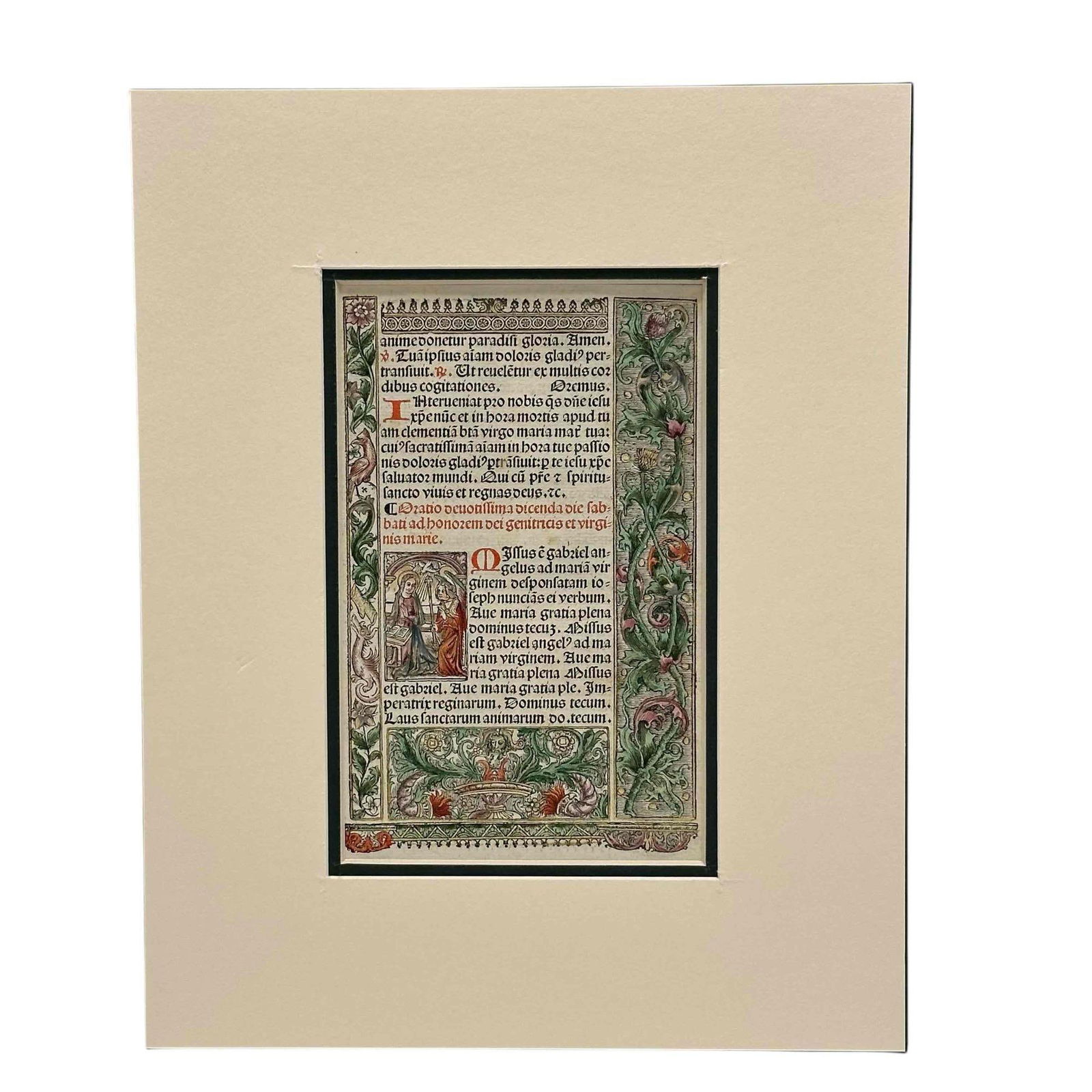 Annunciation of the Virgin Leaf from a Book of Hours - Pairs c. 1500 (1 of 19)