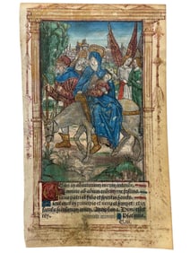 Medieval Flight into Egypt Illuminated Manuscript