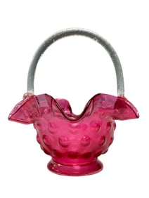 FENTON Cranberry Basket