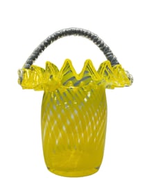 Venetian Murano Art Glass Basket