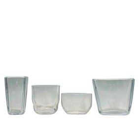 Orrefors and Strombergshyttan Etched Crystal Vases (4)