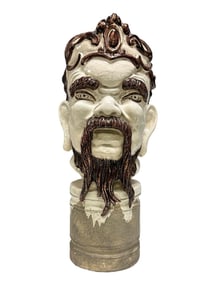 20th C. Italian Oggetti Chinese Royalty Ceramic Bust
