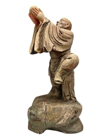 Chinese Bamboo Lohan Carved Style Statue