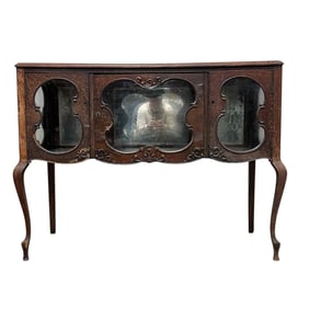 American Oak China Showcase Server / Cabinet