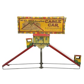 Wolverine Sunny Andy Cable Car Marble Tin Litho Toy with BOX
