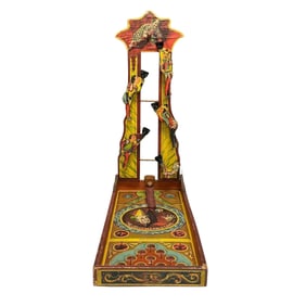 Late 19th Century "The Jolly Marble Game" Paper Litho on Wood