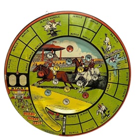 Jeannette Toy 1920's Derby Horse Race Marble Game