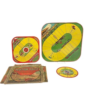 Three (3) Wolverine Supply Motor Race Game Boards w/Box Top