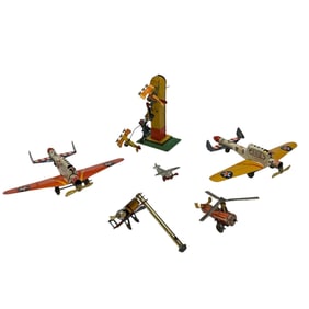 (6) Tin Litho GOTHAM Shooters and German Windup Toy Group