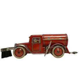 GELY German Tin Wind-Up Street Sweeper Toy