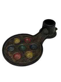 19th Century Cast Iron Marble Game