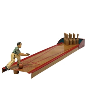King-Pin Jr Bowling Tin Litho Game by Baldwin Mfg