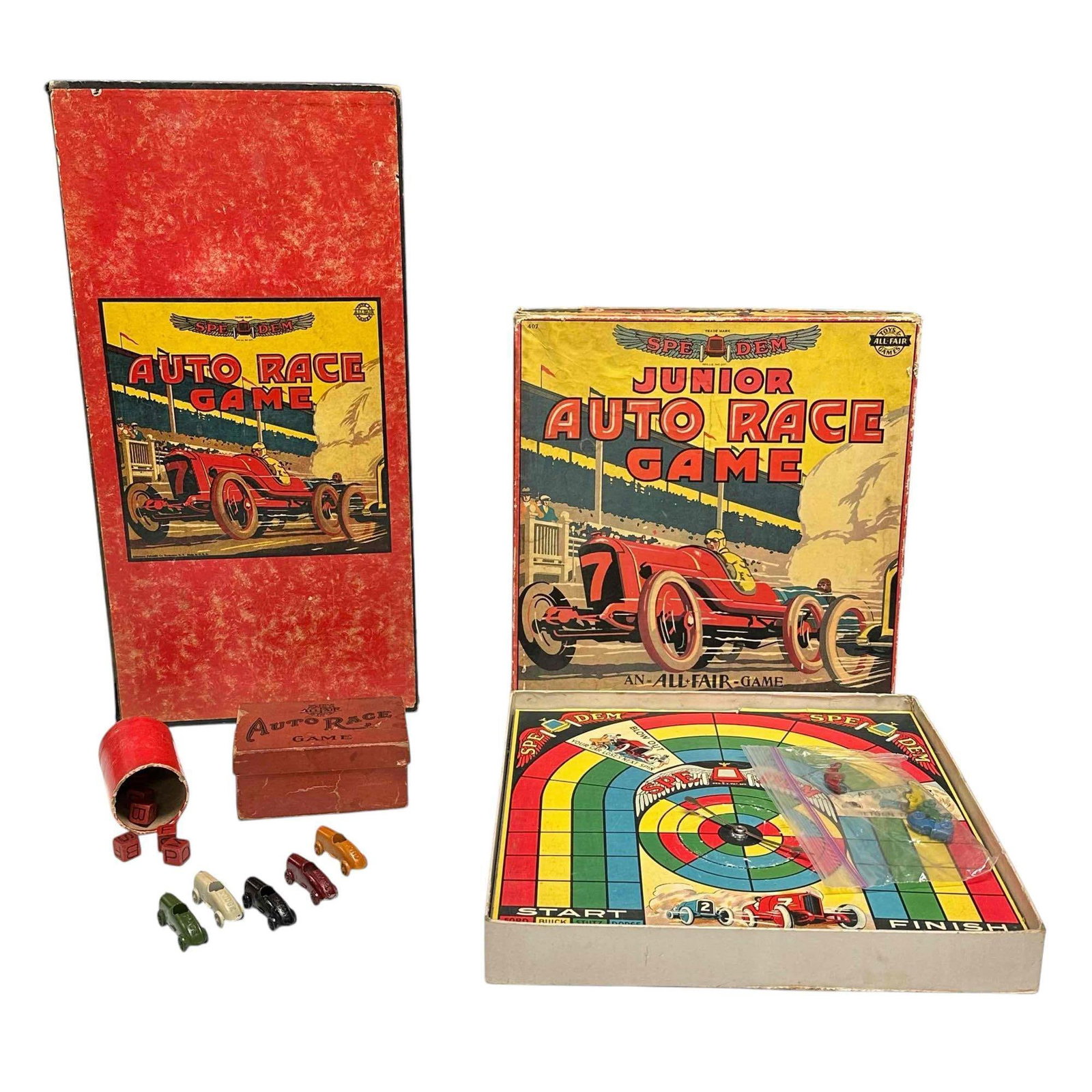 Early 20th Century Alderman, Fairchild Co. (All-Fair) Auto Race & Junior Auto Race w/Box (1 of 20)
