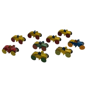 Nine (9) Vintage Tin Toy Cars