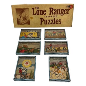 Six (6) Unique Lone Ranger Dexterity Games w/ Box