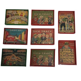 Eight (8) Dexterity Games - Americana, Dick Tracy, Little Joe
