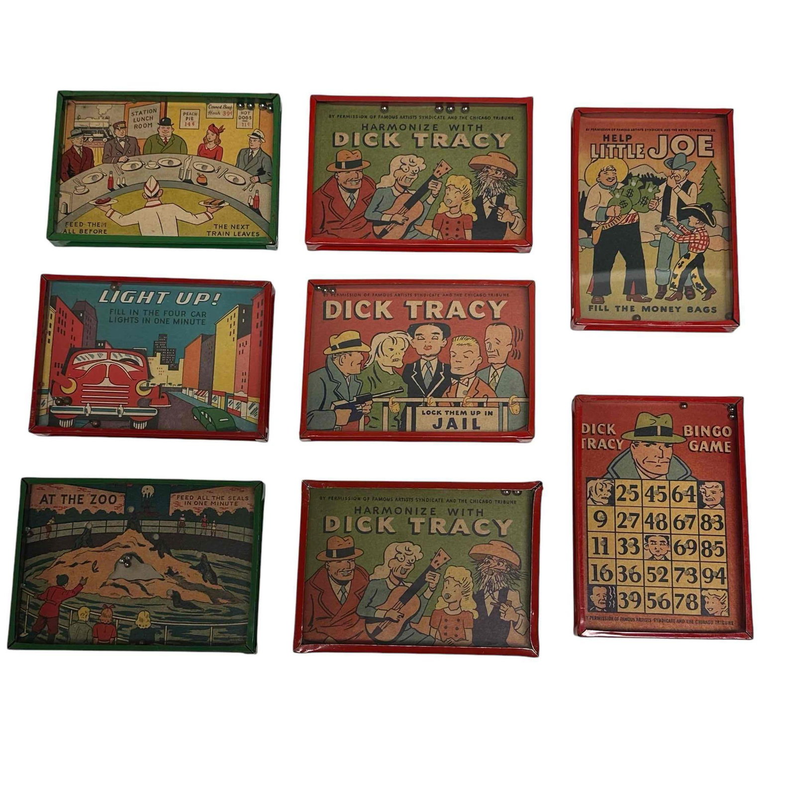 Eight (8) Dexterity Games - Americana, Dick Tracy, Little Joe (1 of 20)