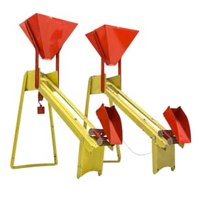 Two (2) Pressed Steel Mechanical TIP CHUTE Sand Toys