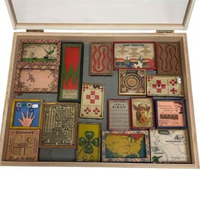 Eighteen (18) Dexterity Games & Puzzles w/Showcase