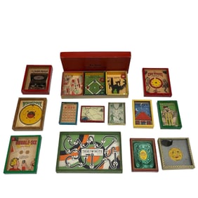 Fifteen (15) Dexterity Games & Puzzles Including De Luxe Game Assortment Box
