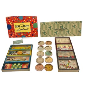 Assorted Dexterity Games - Boxed & Loose w/Shell Station Advertisement Game