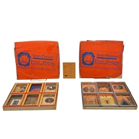 Pair of Orange FAO Schwarz "Goofy Puzzles"