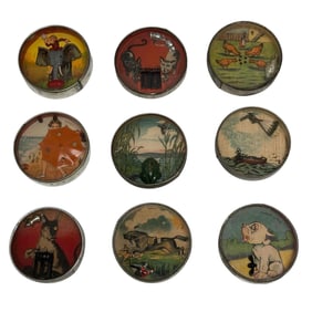 Nine (9) Circle Dexterity Games - German and Occupied Japan