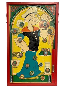Popeye Menu Tin Litho Bagatelle Game