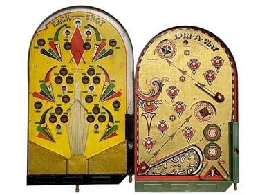 Pair of Lindstrom's Bagatelle Games - Spin-A-Way & Back Shot