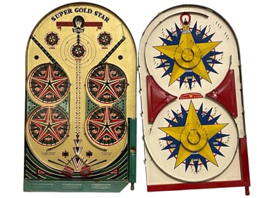 Pair of Lindstrom's Bagatelle Games - Gold Star & Super Gold Star