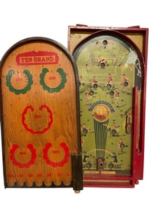 Pair of Bagatelle Games - Chad Valley "Soccatelle" & Ten Grand
