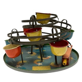 Tin Litho Whirl-Shot Marble Game