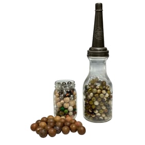 The Master Mfg Co Glass Oil Bottle / MARBLE Collection