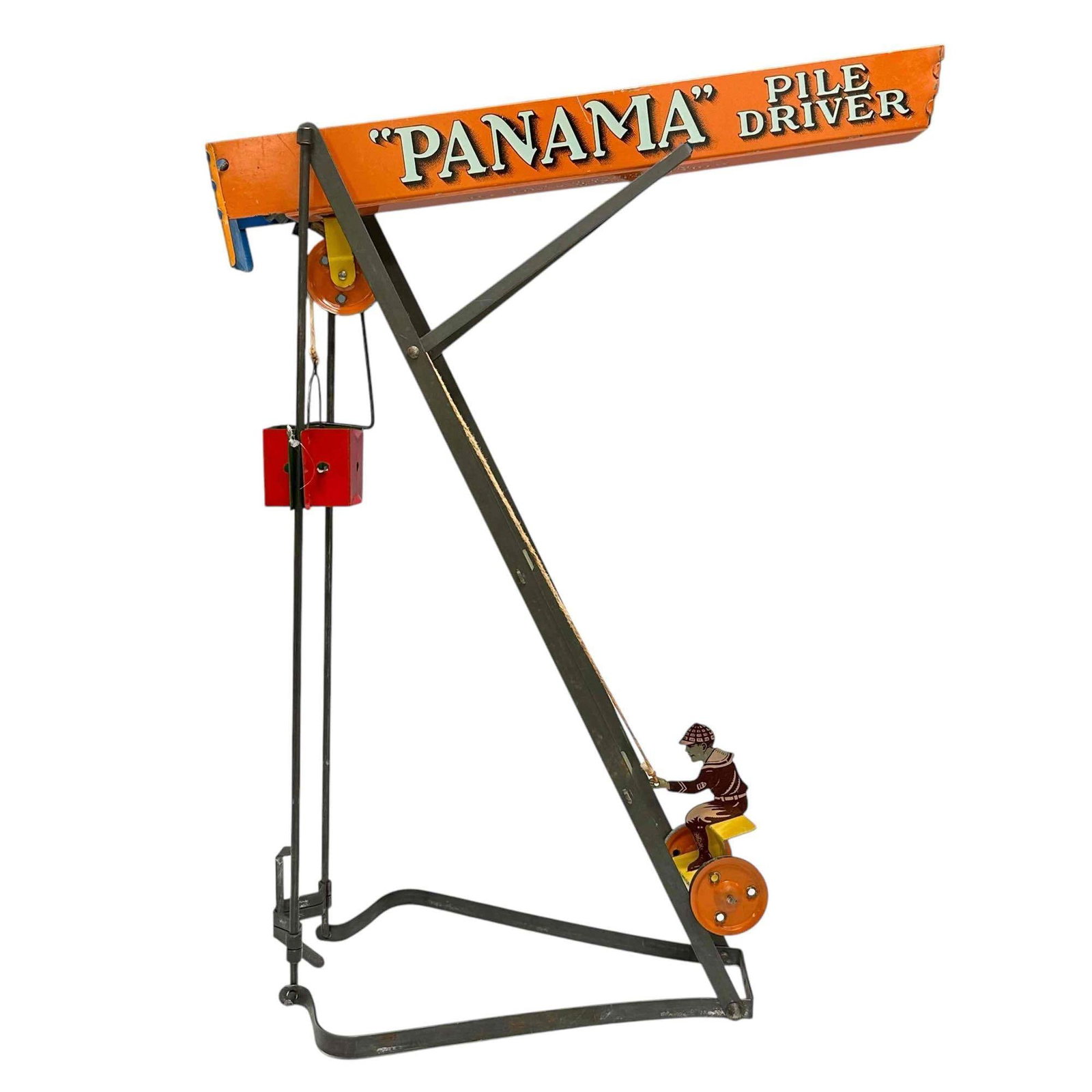 WOLVERINE Tin Litho PANAMA Pile Driver Toy (1 of 15)
