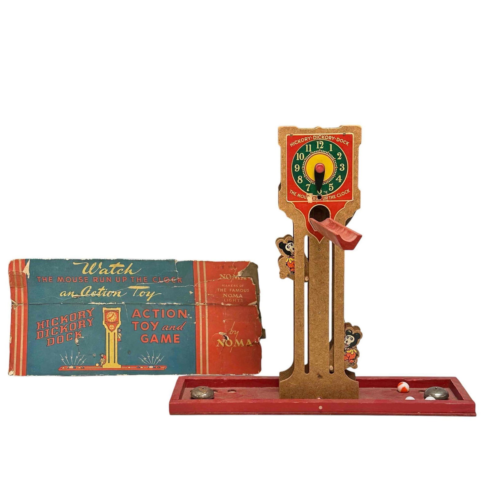 NOMA Hickory-Dickery -Dock Wood Clock w Partial Box (1 of 16)