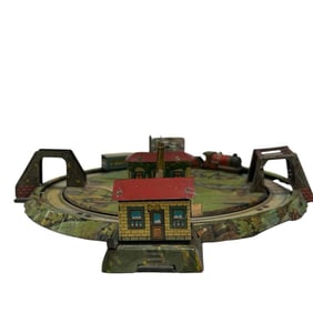 1930's GERMANY Tin Windup MINIATURE RAILWAY