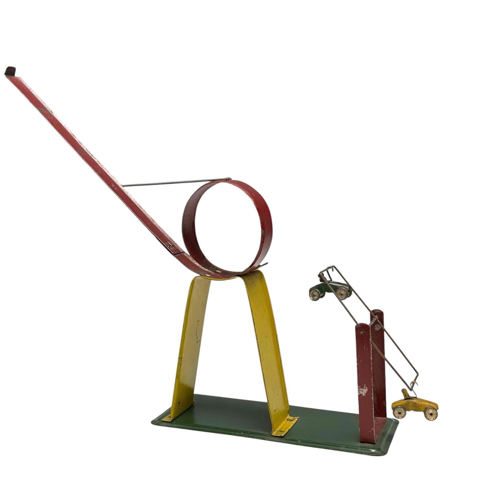 RARE Early TIn and Pressed Steel Gravity Car Circus Hoop (1 of 20)