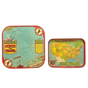 WOLVERINE and Mc DOWELL Mfg Tin Litho Game Boards