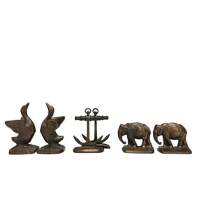Bronze Bookend Collection Lot (3)