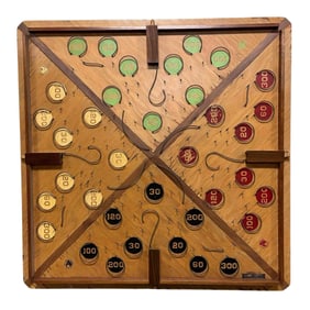 BAGATELLES Style Marble Board Game By THE WADDELL Co.