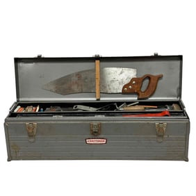 30" CRAFTSMAN Metal Carpenters Tool Box with Tools