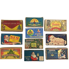 Vintage Christmas Light Collection and Boxes (11)