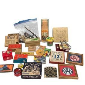 (20) Various Vintage Toys, Mid Teaser and Puzzles Game in Boxes