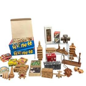 Massive Collection of Wooden Puzzles and Games