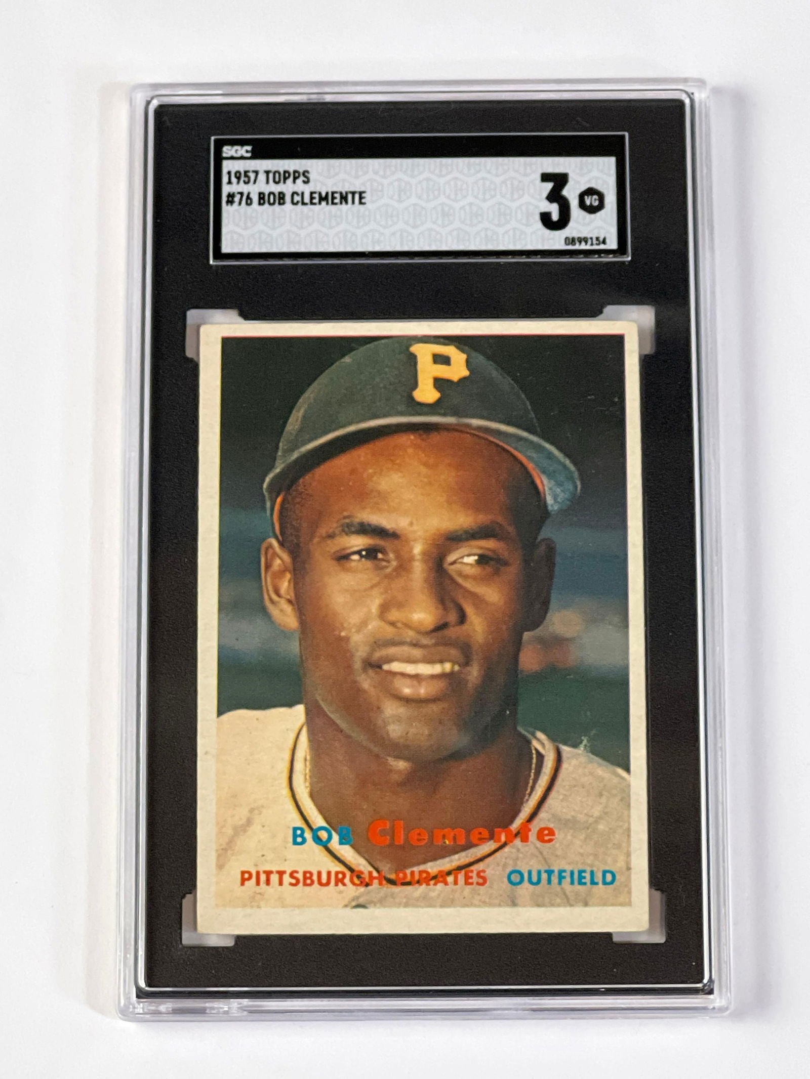 1957 Topps #76 Roberto Clemente Pittsburgh Pirates SGC 3