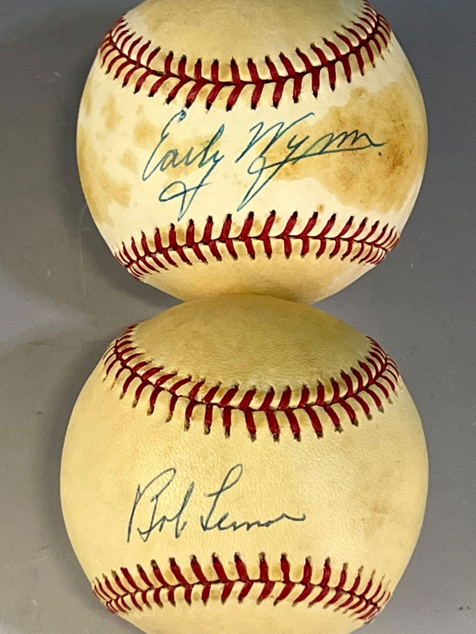Bob Lemon and Early Wynn Autographed Baseballs Cleveland Indians (1 of 7)