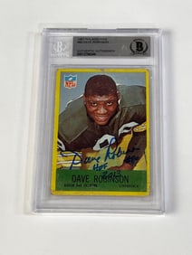 Dave Robinson Autographed 1967 Football Card BAS Encapsulated