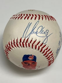 Manny Ramirez, Jim Thome and Other Indians Signed Baseball