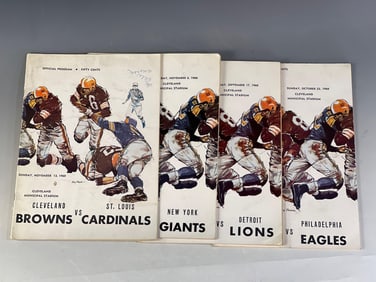 1960 Cleveland Browns Home Game Programs (4)