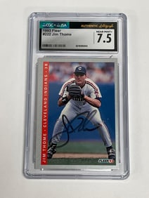 Jim Thome Autographed Rookie Card CGC 7.5 JSA